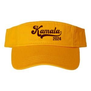 Vote Kamala Harris 2024 Retro Varsity Cardinal Red Valucap Bio-Washed Visor