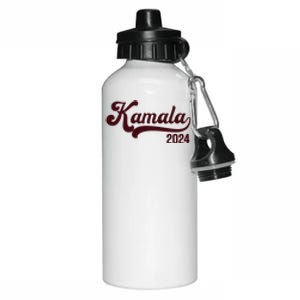 Vote Kamala Harris 2024 Retro Varsity Cardinal Red Aluminum Water Bottle