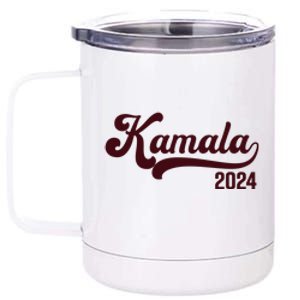 Vote Kamala Harris 2024 Retro Varsity Cardinal Red 12 oz Stainless Steel Tumbler Cup