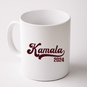 Vote Kamala Harris 2024 Retro Varsity Cardinal Red Coffee Mug