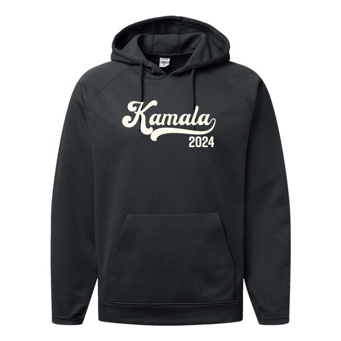 Vote Kamala Harris 2024 Retro Varsity Vintage Performance Fleece Hoodie