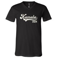 Vote Kamala Harris 2024 Retro Varsity Vintage V-Neck T-Shirt