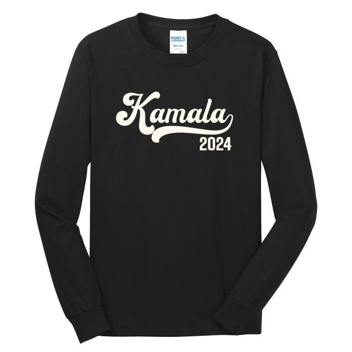 Vote Kamala Harris 2024 Retro Varsity Vintage Tall Long Sleeve T-Shirt