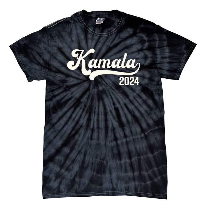 Vote Kamala Harris 2024 Retro Varsity Vintage Tie-Dye T-Shirt