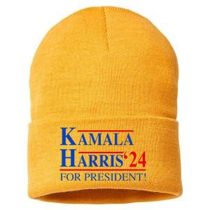 Vote Kamala Harris 2024 For President Election Campaign Sustainable Knit Beanie