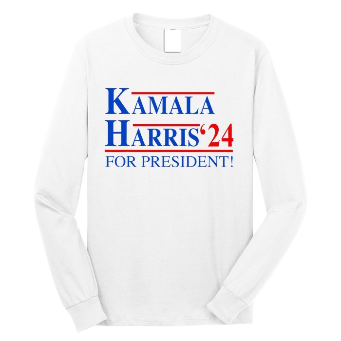 Vote Kamala Harris 2024 For President Election Campaign Long Sleeve Shirt