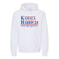 Vote Kamala Harris 2024 For President Election Campaign Premium Hoodie