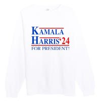 Vote Kamala Harris 2024 For President Election Campaign Premium Crewneck Sweatshirt