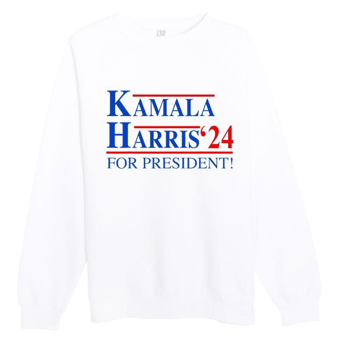 Vote Kamala Harris 2024 For President Election Campaign Premium Crewneck Sweatshirt