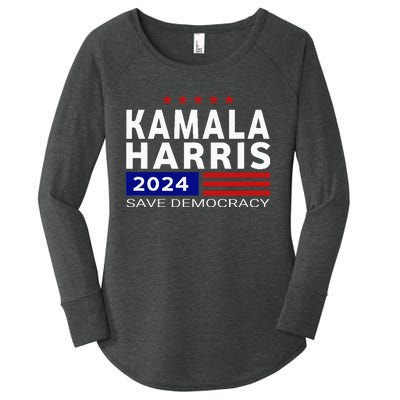 Vote Kamala Harris For Presidential Election 2024 Democratic Women's Perfect Tri Tunic Long Sleeve Shirt