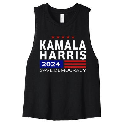 Vote Kamala Harris For Presidential Election 2024 Democratic Women's Racerback Cropped Tank