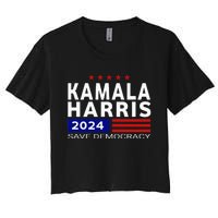 Vote Kamala Harris For Presidential Election 2024 Democratic Women's Crop Top Tee