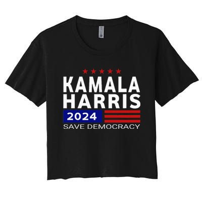 Vote Kamala Harris For Presidential Election 2024 Democratic Women's Crop Top Tee