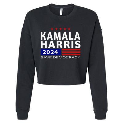 Vote Kamala Harris For Presidential Election 2024 Democratic Cropped Pullover Crew