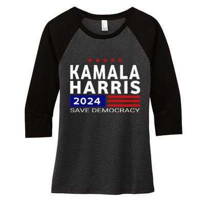 Vote Kamala Harris For Presidential Election 2024 Democratic Women's Tri-Blend 3/4-Sleeve Raglan Shirt