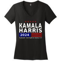 Vote Kamala Harris For Presidential Election 2024 Democratic Women's V-Neck T-Shirt