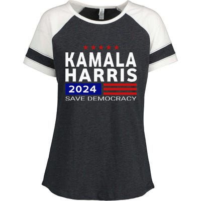 Vote Kamala Harris For Presidential Election 2024 Democratic Enza Ladies Jersey Colorblock Tee