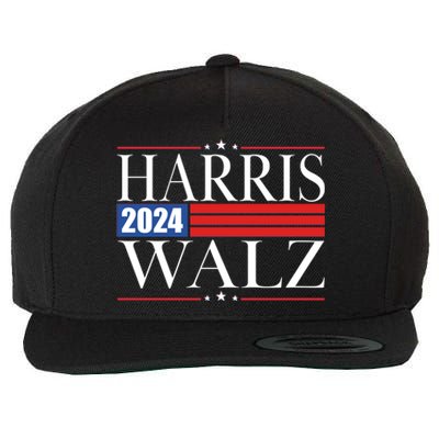 Vote Kamala Harris Tim Walz 2024 Election Wool Snapback Cap