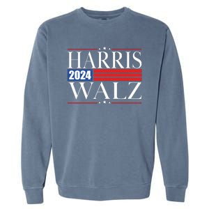 Vote Kamala Harris Tim Walz 2024 Election Garment-Dyed Sweatshirt