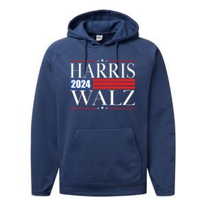 Vote Kamala Harris Tim Walz 2024 Election Performance Fleece Hoodie