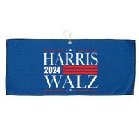 Vote Kamala Harris Tim Walz 2024 Election Large Microfiber Waffle Golf Towel