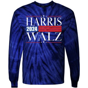 Vote Kamala Harris Tim Walz 2024 Election Tie-Dye Long Sleeve Shirt