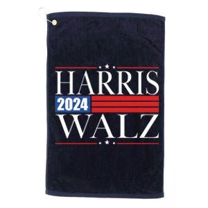 Vote Kamala Harris Tim Walz 2024 Election Platinum Collection Golf Towel