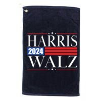 Vote Kamala Harris Tim Walz 2024 Election Platinum Collection Golf Towel