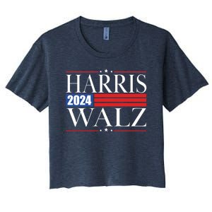 Vote Kamala Harris Tim Walz 2024 Election Women's Crop Top Tee