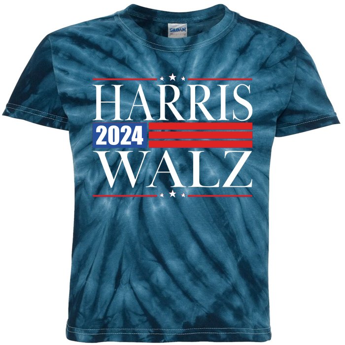 Vote Kamala Harris Tim Walz 2024 Election Kids Tie-Dye T-Shirt