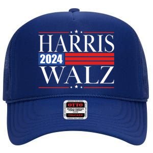 Vote Kamala Harris Tim Walz 2024 Election High Crown Mesh Back Trucker Hat