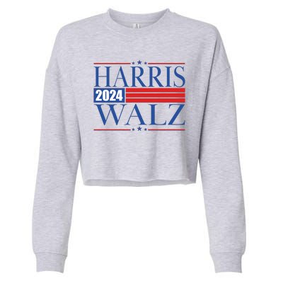 Vote Kamala Harris Tim Walz 2024 Election Cropped Pullover Crew