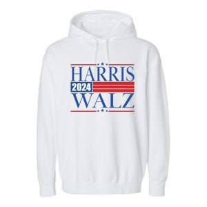 Vote Kamala Harris Tim Walz 2024 Election Garment-Dyed Fleece Hoodie