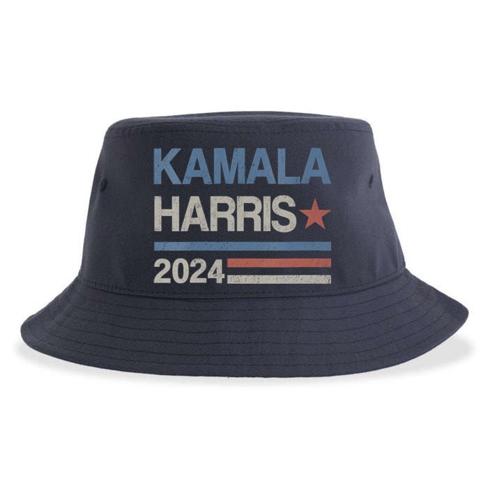 Vintage Kamala Harris 2024 For President Election Campaign Sustainable Bucket Hat