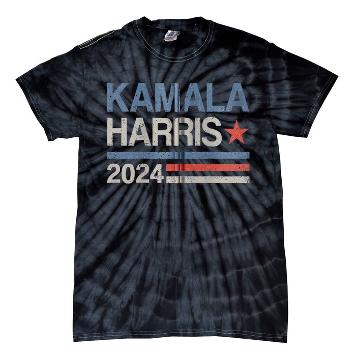 Vintage Kamala Harris 2024 For President Election Campaign Tie-Dye T-Shirt