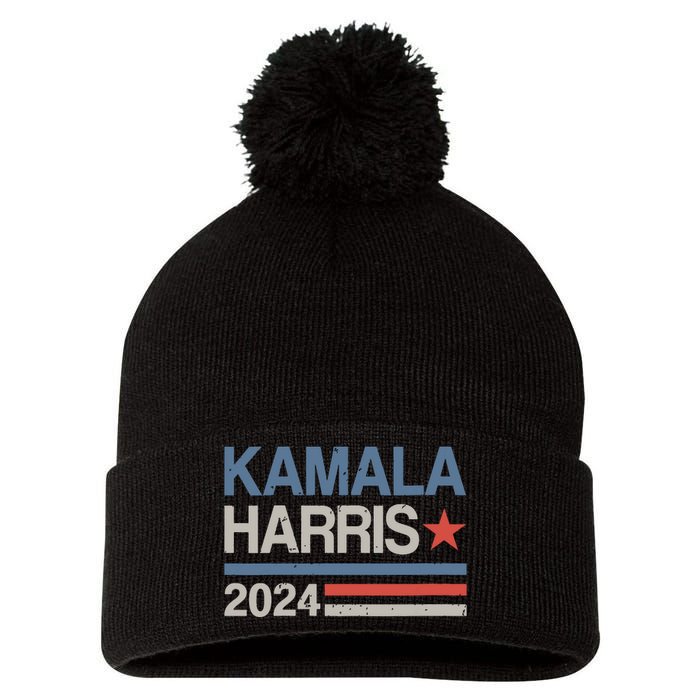 Vintage Kamala Harris 2024 For President Election Campaign Pom Pom 12in Knit Beanie