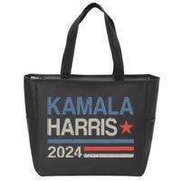 Vintage Kamala Harris 2024 For President Election Campaign Zip Tote Bag