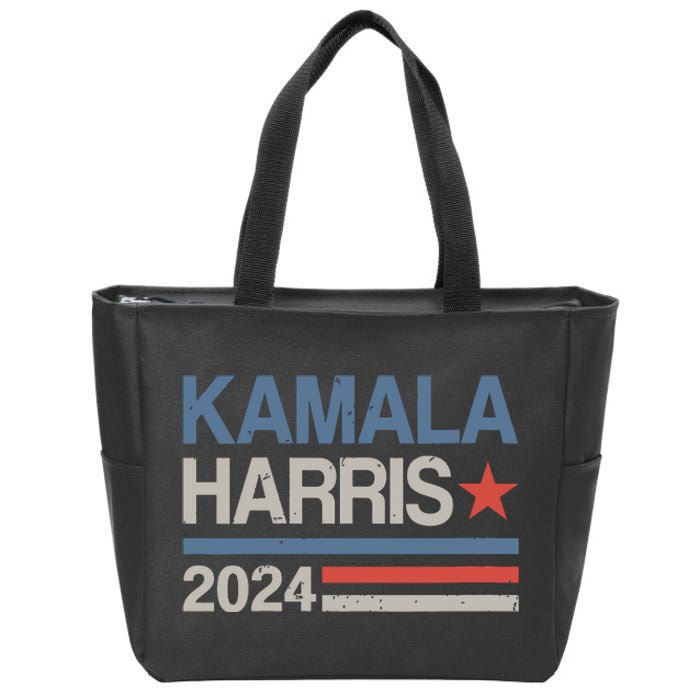 Vintage Kamala Harris 2024 For President Election Campaign Zip Tote Bag