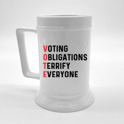 Vote Kamala Harris Funny Sarcastic Election Idea 2024 Beer Stein