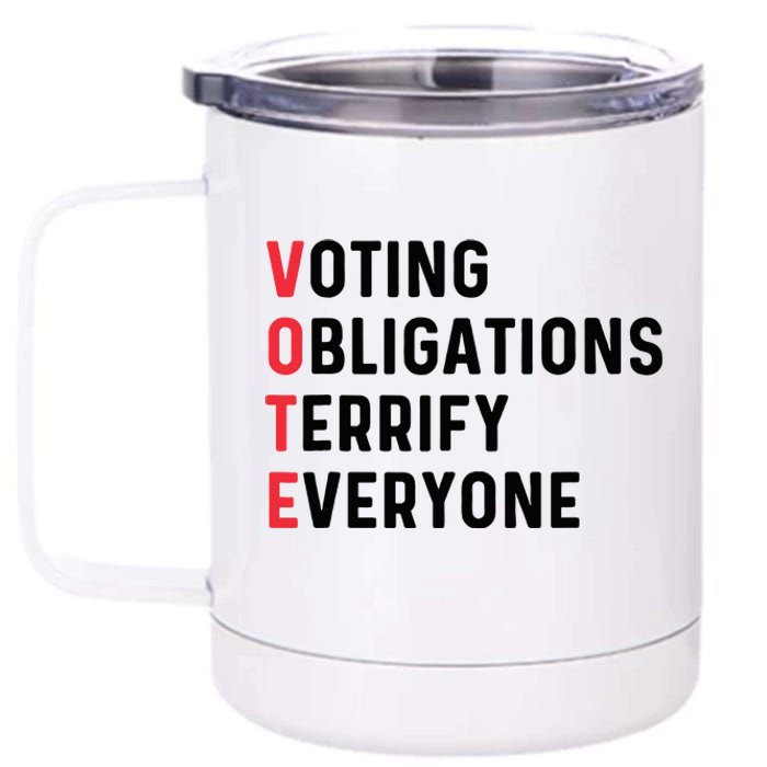 Vote Kamala Harris Funny Sarcastic Election Idea 2024 12 oz Stainless Steel Tumbler Cup