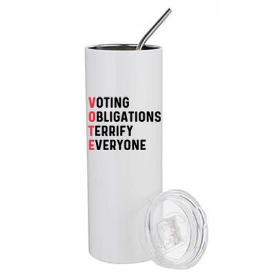 Vote Kamala Harris Funny Sarcastic Election Idea 2024 Stainless Steel Tumbler