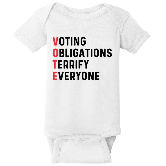 Vote Kamala Harris Funny Sarcastic Election Idea 2024 Baby Bodysuit