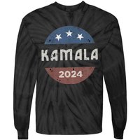 Vintage Kamala Harris 2024 For President Election Tie-Dye Long Sleeve Shirt