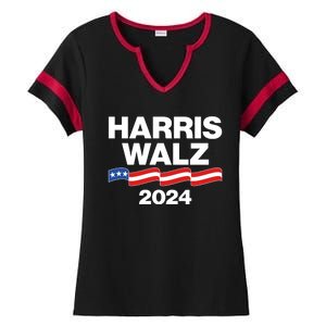 Vote Kamala Harris Tim Walz 2024 Election Ladies Halftime Notch Neck Tee