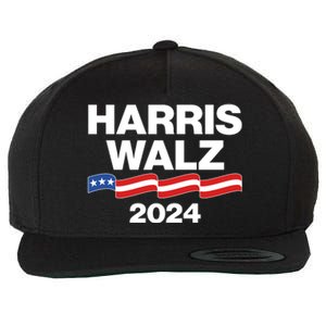 Vote Kamala Harris Tim Walz 2024 Election Wool Snapback Cap