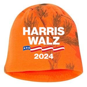 Vote Kamala Harris Tim Walz 2024 Election Kati - Camo Knit Beanie