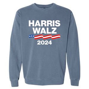 Vote Kamala Harris Tim Walz 2024 Election Garment-Dyed Sweatshirt