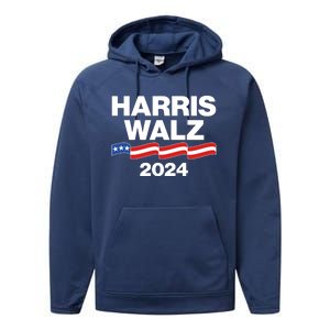 Vote Kamala Harris Tim Walz 2024 Election Performance Fleece Hoodie