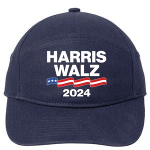 Vote Kamala Harris Tim Walz 2024 Election 7-Panel Snapback Hat