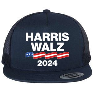 Vote Kamala Harris Tim Walz 2024 Election Flat Bill Trucker Hat